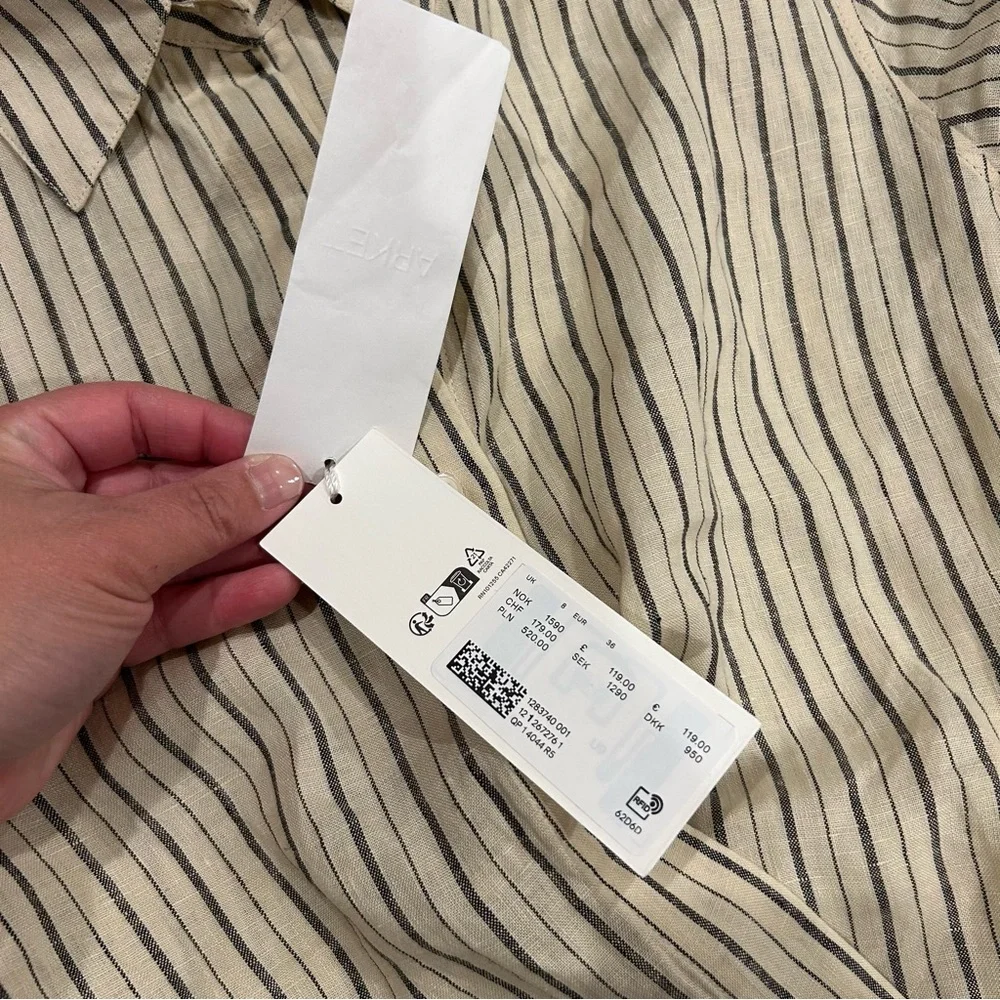 Arket wrap linen striped dress - Picture 7 of 16